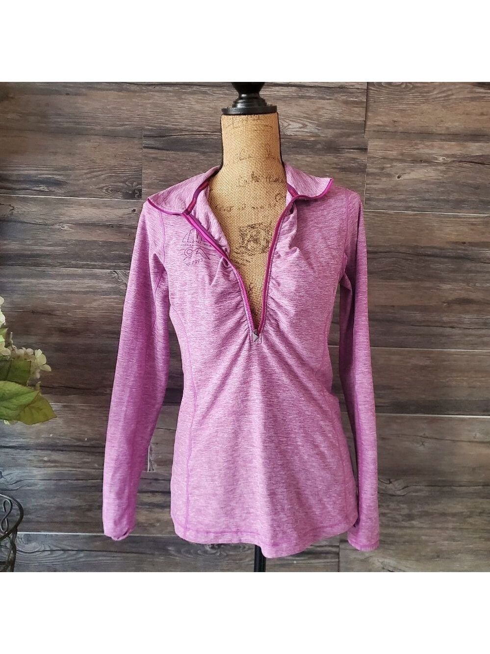 New Balance Leadville Trail 100 Sweater Womens Size Large Pink Purple, Half Zip